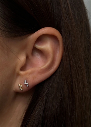 Alice crystal studs Forgyldt Pico 